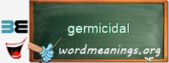 WordMeaning blackboard for germicidal